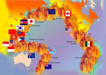Image result for facts about the pacific ring of fire